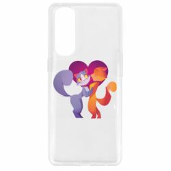 Чохол для Oppo Reno 4 Pro Парочка. Котики - PrintSalon