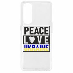 Чехол для Oppo Reno 4 Pro PEACE LOVE UKRAINE - PrintSalon