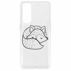 Чехол для Oppo Reno 4 Pro Sleeping fox - PrintSalon