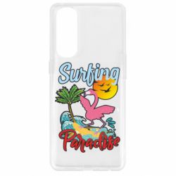 Чехол для Oppo Reno 4 Pro Surfing Paradise Flamingo - PrintSalon