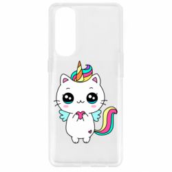 Чехол для Oppo Reno 4 Pro The cat is unicorn - PrintSalon