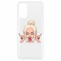 Чехол для Oppo Reno 4 Punk Girl - PrintSalon