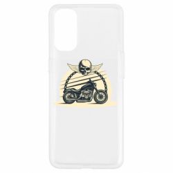 Чехол для Oppo Reno 4 Skull and Bike - PrintSalon