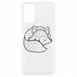 Чехол для Oppo Reno 4 Sleeping fox - PrintSalon