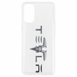 Чехол для Oppo Reno 4 Tesla Car logo - PrintSalon