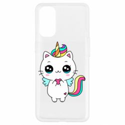 Чехол для Oppo Reno 4 The cat is unicorn - PrintSalon