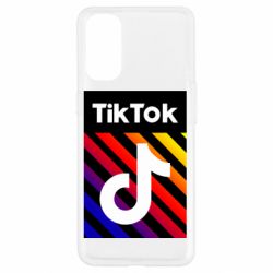 Чехол для Oppo Reno 4 Tik Tok Colorful Logo - PrintSalon