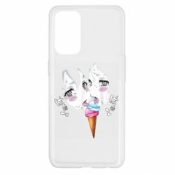 Чехол для Oppo Reno 5 4G Ahegao girl eating ice cream - PrintSalon