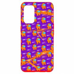 Чехол для Oppo Reno 5 4G Among Us and grunge background - PrintSalon