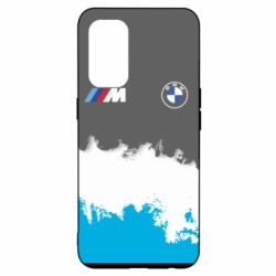 Чехол для Oppo Reno 5 4G BMW logo and gray background - PrintSalon