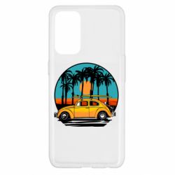 Чехол для Oppo Reno 5 4G Car and sunset - PrintSalon