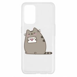 Чехол для Oppo Reno 5 4G Cat with a letter - PrintSalon