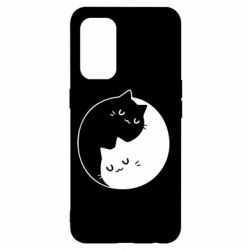 Чехол для Oppo Reno 5 4G Cute yin yang cats - PrintSalon