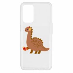 Чехол для Oppo Reno 5 4G Dinosaur in sock - PrintSalon