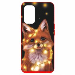 Чохол для Oppo Reno 5 4G Fox And Christmas Lights - PrintSalon