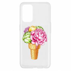 Чехол для Oppo Reno 5 4G Ice cream flowers - PrintSalon