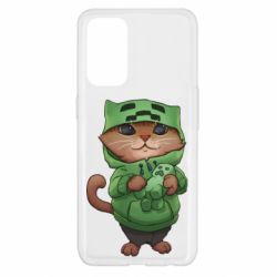 Чехол для Oppo Reno 5 4G Кот Майнкрафт - PrintSalon