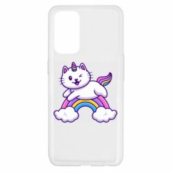 Чехол для Oppo Reno 5 4G Котик-единорог - PrintSalon