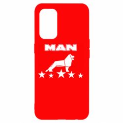 Чехол для Oppo Reno 5 4G Man lion and stars - PrintSalon