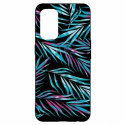 Чохол для Oppo Reno 5 4G Neon Palm Leaves - PrintSalon