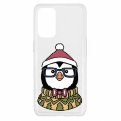 Чехол для Oppo Reno 5 4G New Year's Penguin - PrintSalon