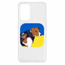 Чехол для Oppo Reno 5 4G Патрон на фоне флага - PrintSalon