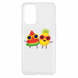 Чехол для Oppo Reno 5 4G Pineapple with watermelon - PrintSalon