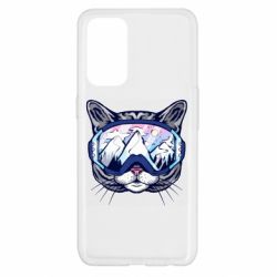 Чехол для Oppo Reno 5 4G Snowboard Cat - PrintSalon