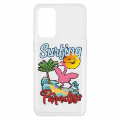 Чехол для Oppo Reno 5 4G Surfing Paradise Flamingo - PrintSalon