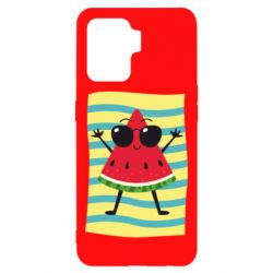 Чехол для Oppo Reno 5 Lite Арбуз на пляже - PrintSalon