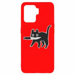Чехол для Oppo Reno 5 Lite Cat with a knife - PrintSalon