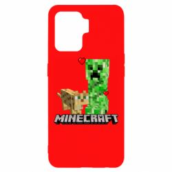 Чехол для Oppo Reno 5 Lite Creeper and Cat - PrintSalon
