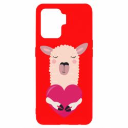 Чохол для Oppo Reno 5 Lite Lama with heart - PrintSalon