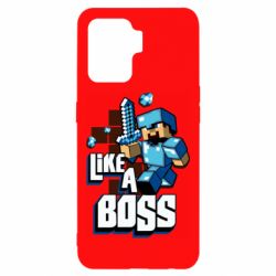 Чехол для Oppo Reno 5 Lite Minecraft Like a Boss - PrintSalon