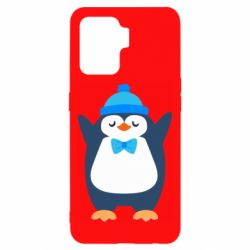 Чехол для Oppo Reno 5 Lite Penguin in a hat - PrintSalon