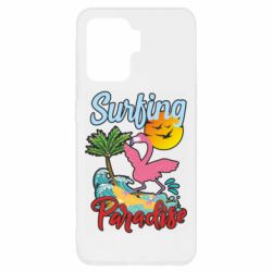 Чехол для Oppo Reno 5 Lite Surfing Paradise Flamingo - PrintSalon