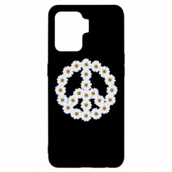 Чехол для Oppo Reno 5 Lite Знак мира из ромашек