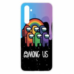 Чехол для Realme 6 Among Us art paints - PrintSalon