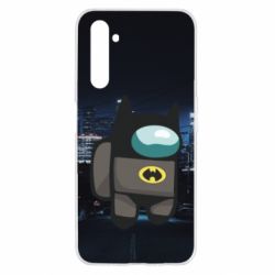 Чехол для Realme 6 Among Us - Batman in the city - PrintSalon