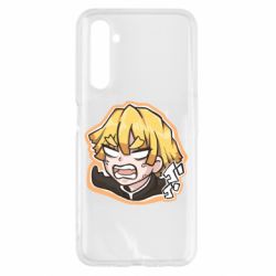 Чехол для Realme 6 Angry Zenitsu Agatsuma - PrintSalon