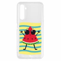 Чехол для Realme 6 Арбуз на пляже - PrintSalon