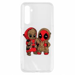 Чехол для Realme 6 Baby Groot And Deadpool - PrintSalon