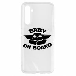 Чехол для Realme 6 Baby on board yoda - PrintSalon