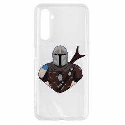 Чехол для Realme 6 Bust of Mandalorian - PrintSalon