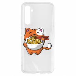 Чехол для Realme 6 Cat and Ramen - PrintSalon