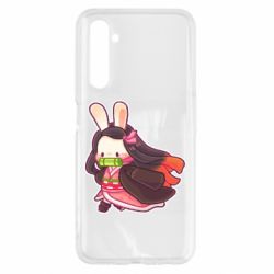 Чехол для Realme 6 Chibi Bunny Kamado Nezuko - PrintSalon
