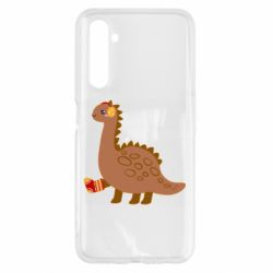 Чехол для Realme 6 Dinosaur in sock - PrintSalon