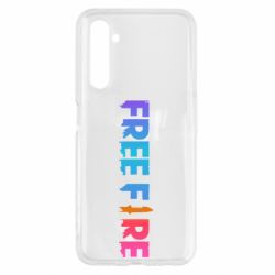 Чехол для Realme 6 Free fire gradient logo - PrintSalon