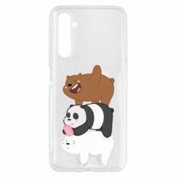 Чехол для Realme 6 Гризли Панда и Белый - PrintSalon