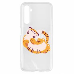 Чехол для Realme 6 Happy tiger - PrintSalon
